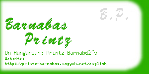 barnabas printz business card